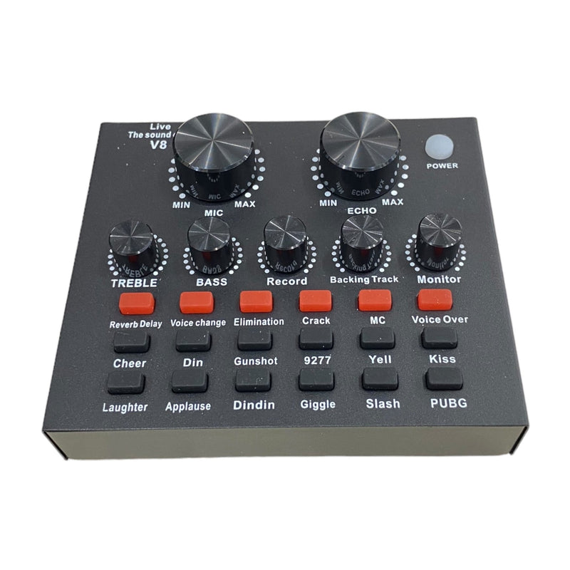 Interfaz De Audio Tarjeta De Sonido Recargable Bluetooth V8