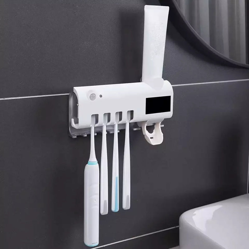 Soporte Esterilizador Cepillos Dispensador Crema Dental JX-5589