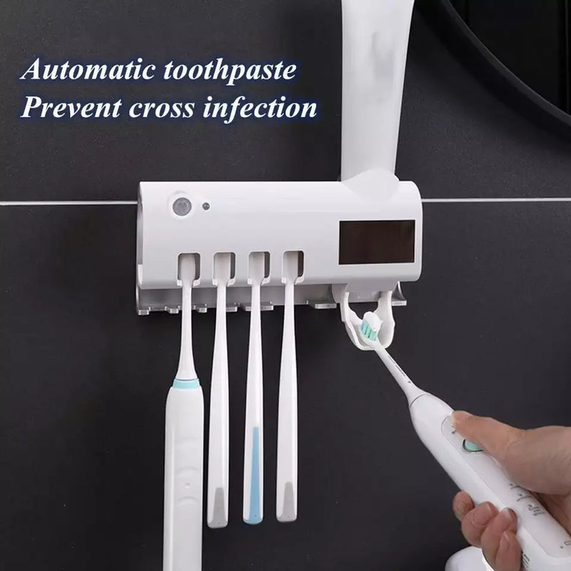 Soporte Esterilizador Cepillos Dispensador Crema Dental JX-5589