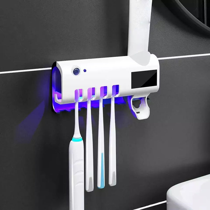 Soporte Esterilizador Cepillos Dispensador Crema Dental JX-5589