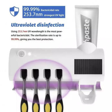 Soporte Esterilizador Cepillos Dispensador Crema Dental JX-5589