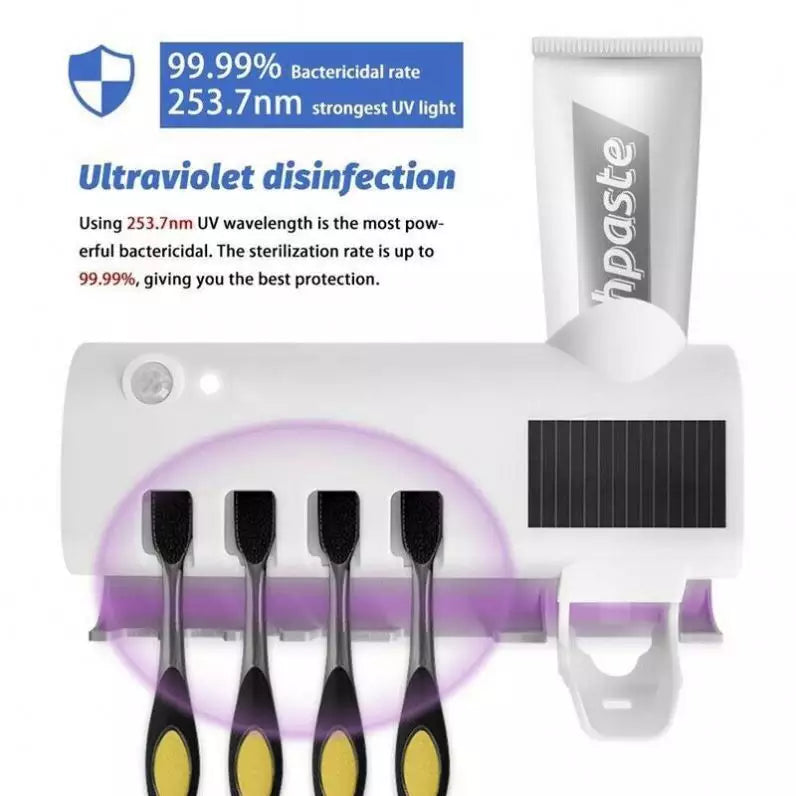 Soporte Esterilizador Cepillos Dispensador Crema Dental JX-5589