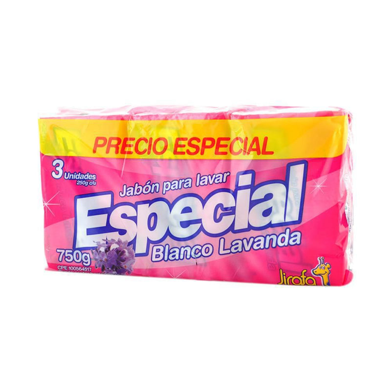 JABON JIRAFA 3U 250G LAVANDA ESPECIAL