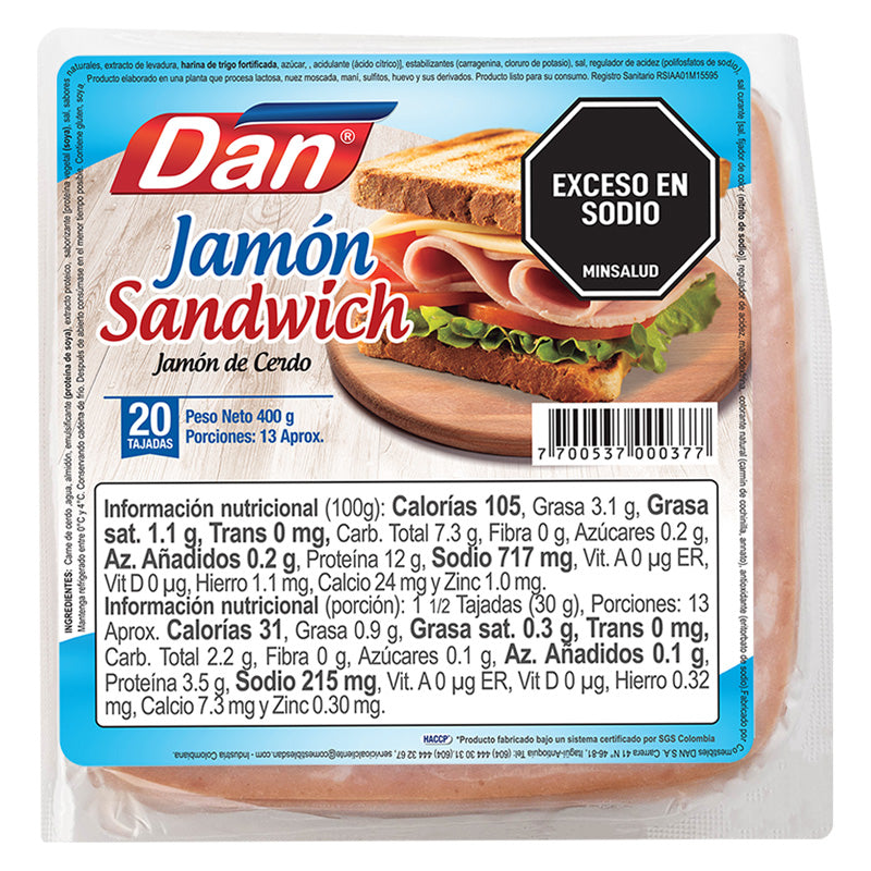 JAMON SANDWICH DAN 400G