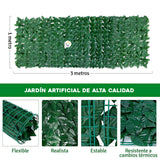 Jardín Vertical 3X1M Artificial Muro Follaje Ecológico FM1000