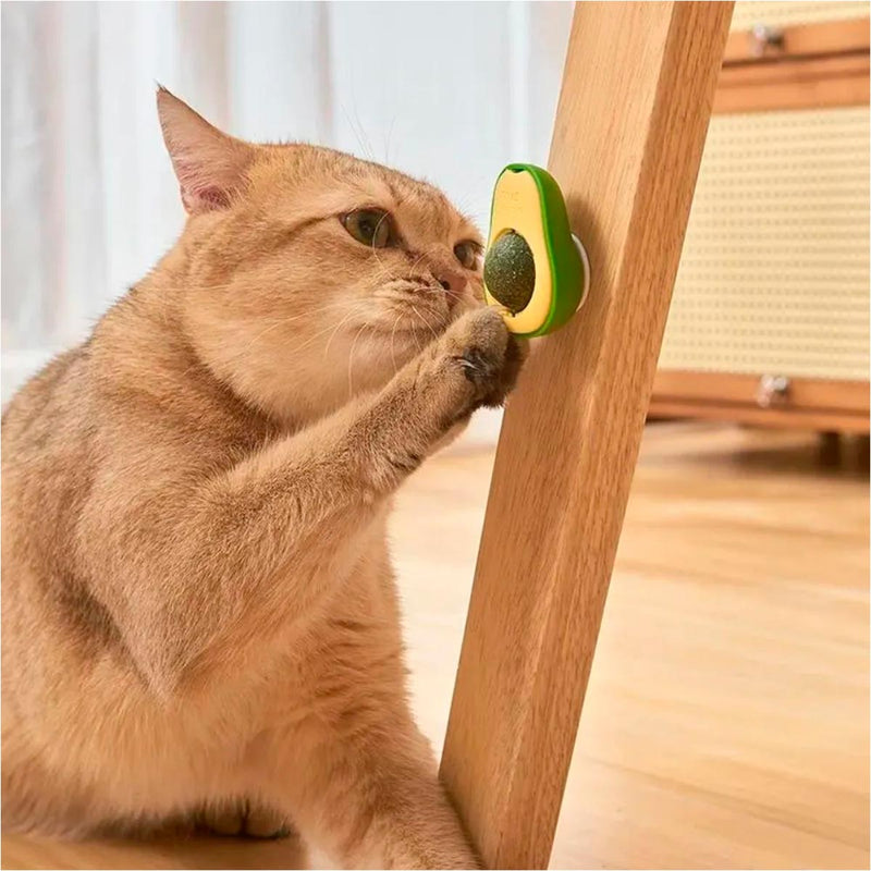 Juguete Para Gatos Anti Estrés Bola Giratoria Hierba Gatera Catnip AHY03