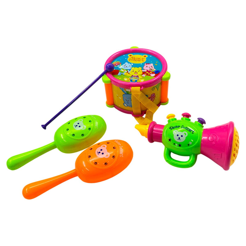 Juguete Musical Para Bebés Tambor Maracas Y Trompeta 828-4