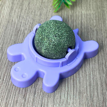 Juguete Para Gatos Anti Estrés Bola Giratoria Hierba Gatera Catnip AHY03