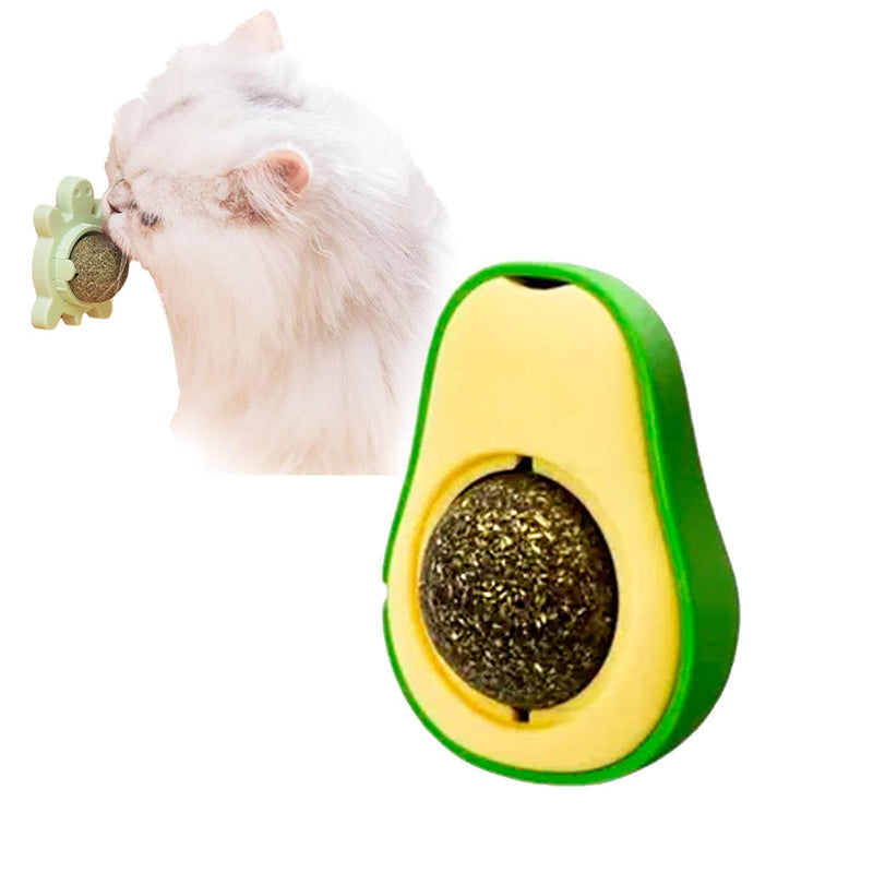 Juguete Para Gatos Anti Estrés Bola Giratoria Hierba Gatera Catnip AHY03