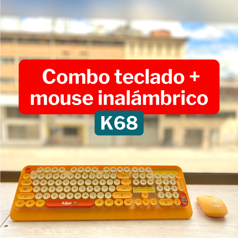 Combo Teclado Y Mouse Inalambrico 2.4GHZ K68