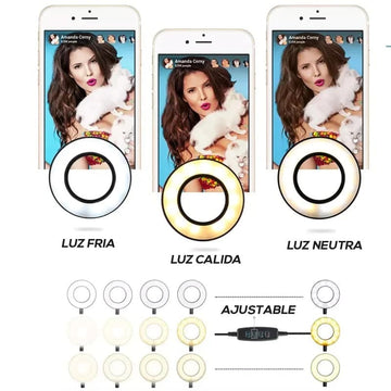 Kit Youtuber TIKTOK Atril Con Aro de Luz y Porta Celular Flexible
