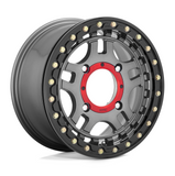 KMC KS240 RECON BEADLOCK 14X7 4X156 ET+38 BOCIN: 132 G-MTL BLK-RING JW14026