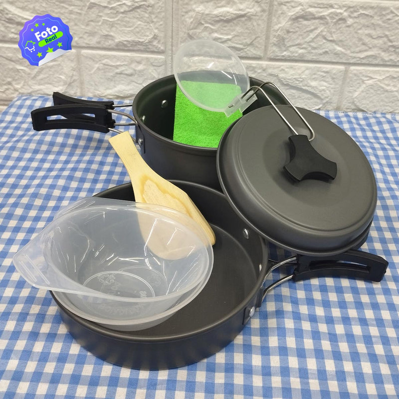 Kit De Utensilios De Cocina Para Camping Olla y Sartén SY-200