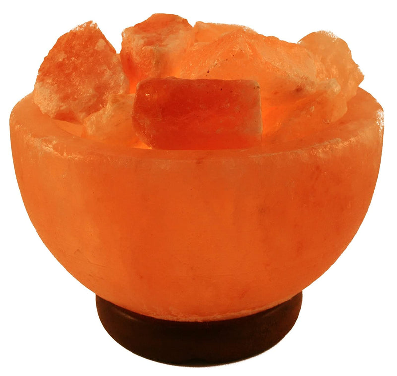 Lámpara De Sal Del Himalaya En Cuenco