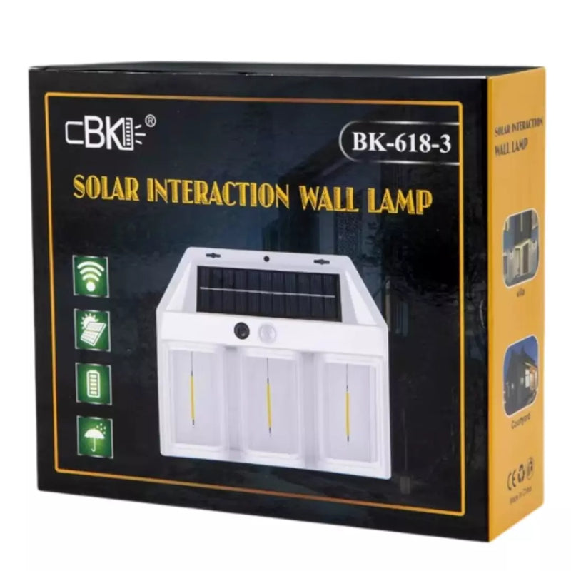 Lampara Solar Para Exterior Con Luz Calida BK-618-3