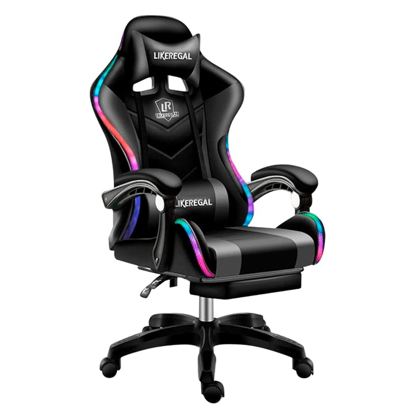 Silla Gamer Con Luces Led RGB Likeregal 01017