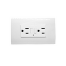 LINEA BK PLUS BLANCA INCRUSTAR TOMA DOBLE GFCI HT20795