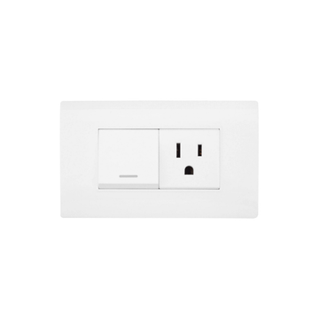 LINEA BK PLUS BLANCA INCRUSTAR TOMA SWICHE 110-220 HT20682