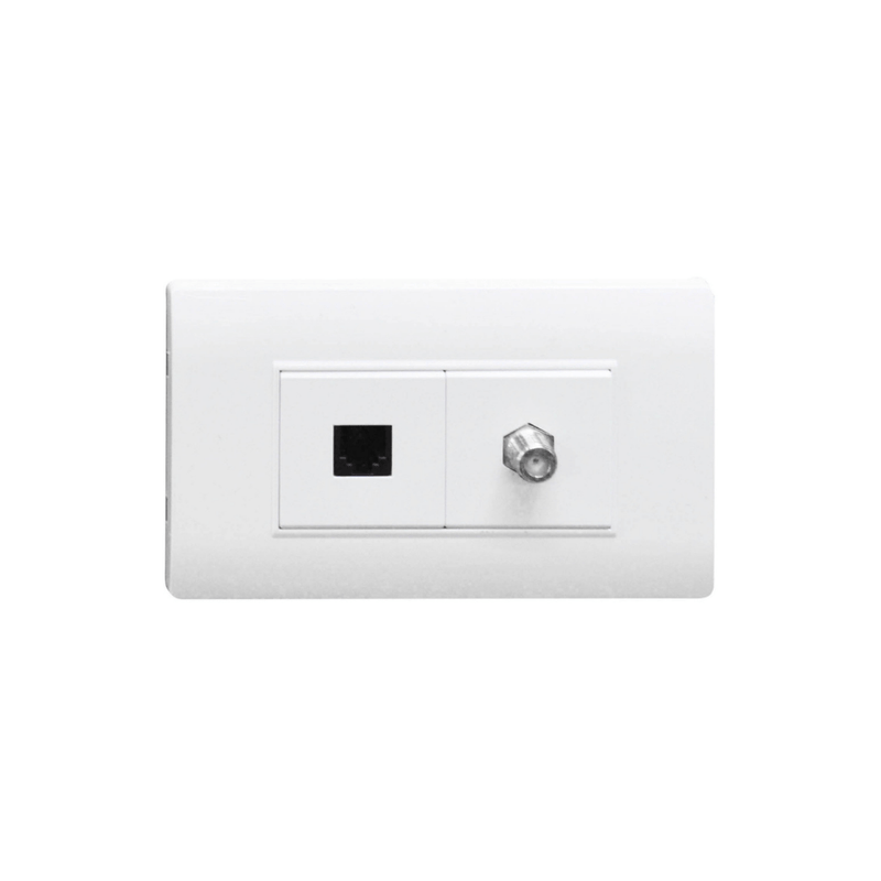 LINEA BK PLUS BLANCA INCRUSTAR TOMA TELEFONO TV 118K-78 HT20684