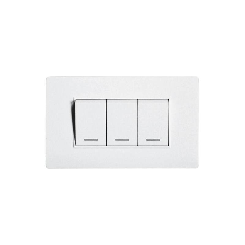 LINEA BK PLUS BLANCA SWICHE TRIPLE CONMUTABLE 110-220