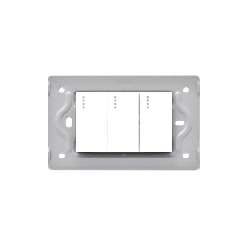 LINEA LUXOR BLANCA SWICHE TRIPLE INTERCAMBIABLE SIN TAPA DUKE ENERGY