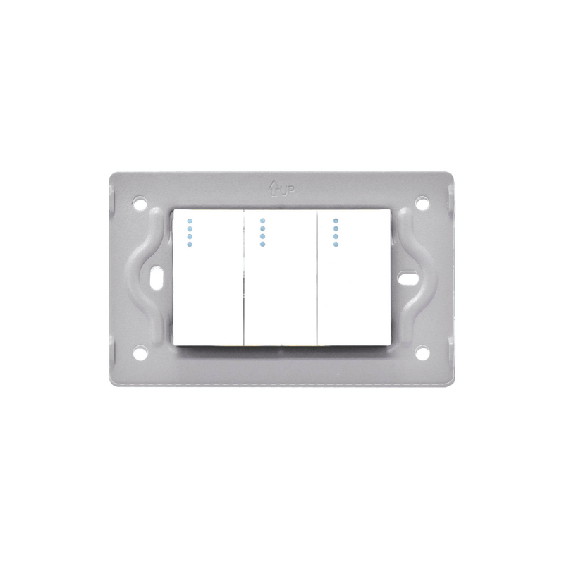 LINEA LUXOR BLANCA SWICHE TRIPLE INTERCAMBIABLE SIN TAPA DUKE ENERGY