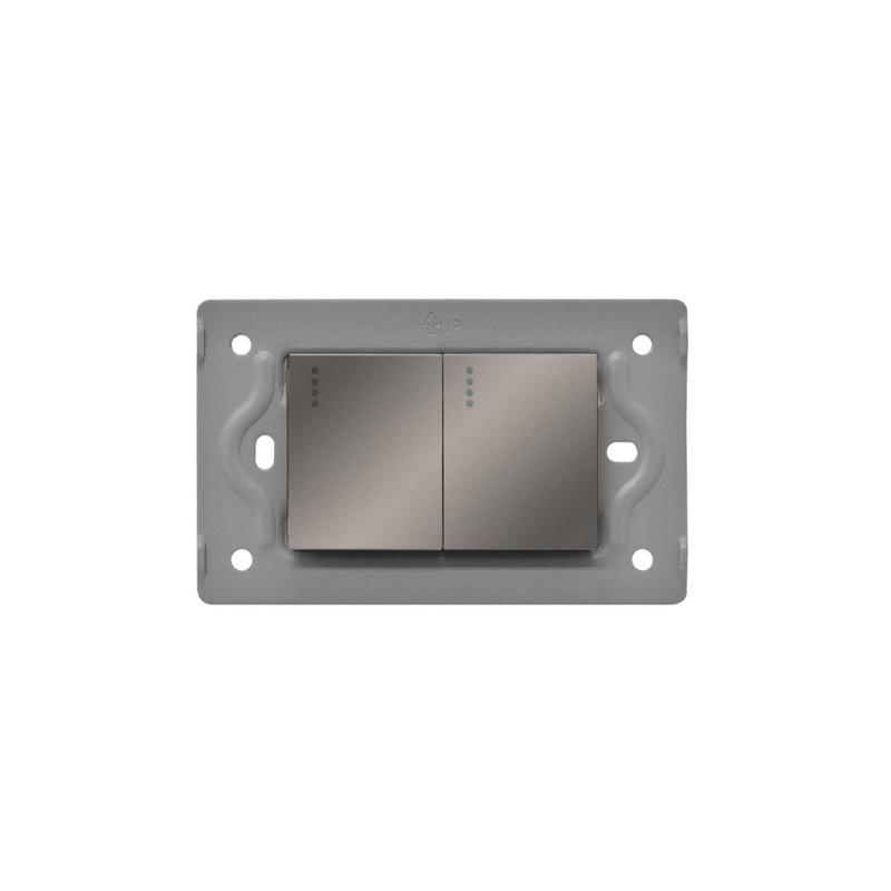 LINEA LUXOR GRIS SWICHE DOBLE INTERCAMBIABLE SIN TAPA DUKE ENERGY