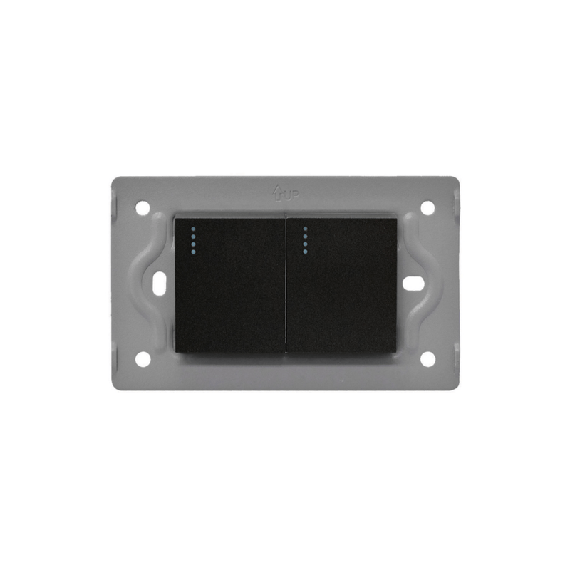 LINEA LUXOR NEGRA SWICHE DOBLE INTERCAMBIABLE SIN TAPA DUKE ENERGY