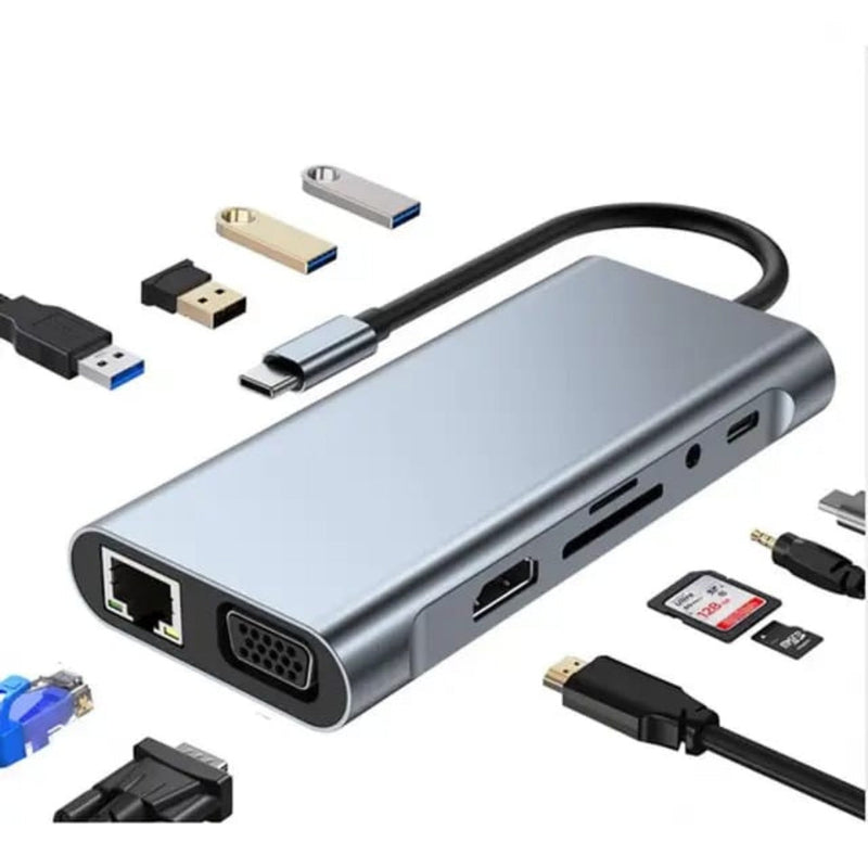 Convertidor OTG, USB HD Con 4 Puertos USB-A  LJ-49TP/HDTV11I