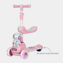 SCOOTER INFANTIL 3 EN 1 - DIVERSIÓN Y SEGURIDAD EN CADA PASEO DL-K105Z MUNBE ROSADO