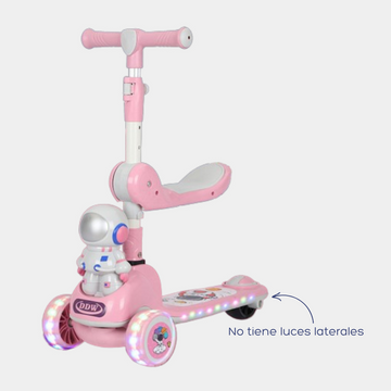 SCOOTER INFANTIL 3 EN 1 - DIVERSIÓN Y SEGURIDAD EN CADA PASEO DL-K105Z MUNBE ROSADO