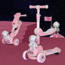 SCOOTER INFANTIL 3 EN 1 - DIVERSIÓN Y SEGURIDAD EN CADA PASEO DL-K105Z MUNBE ROSADO