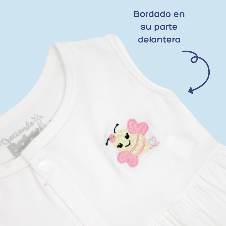 VESTIDO + CUCO BOTONES 1102 CRECIENDO BABY