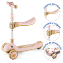 SCOOTER INFANTIL 3 EN 1 - DIVERSIÓN Y SEGURIDAD EN CADA PASEO SK-8102 MUNBE ROSADO