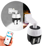 Lámpara Panel Solar Cámara Falsa Reflector Exterior Sensor Movimiento HW51181