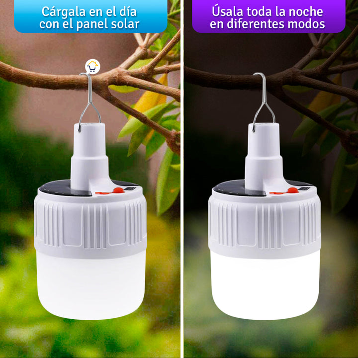 Lámpara Solar De Emergencia Bombillo Recargable Camping Sl42