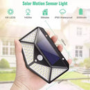 Lámpara para exterior con panel solar, luz led y sensor de movimiento