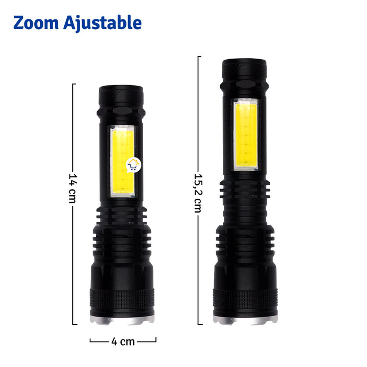 Linterna Led Recargable 4 Modos Largo Alcance Emergencia P50