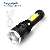 Linterna Led Recargable 4 Modos Largo Alcance Emergencia P50