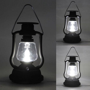 Luz Solar Recargable Estilo Vintage Lámpara De Aceite
