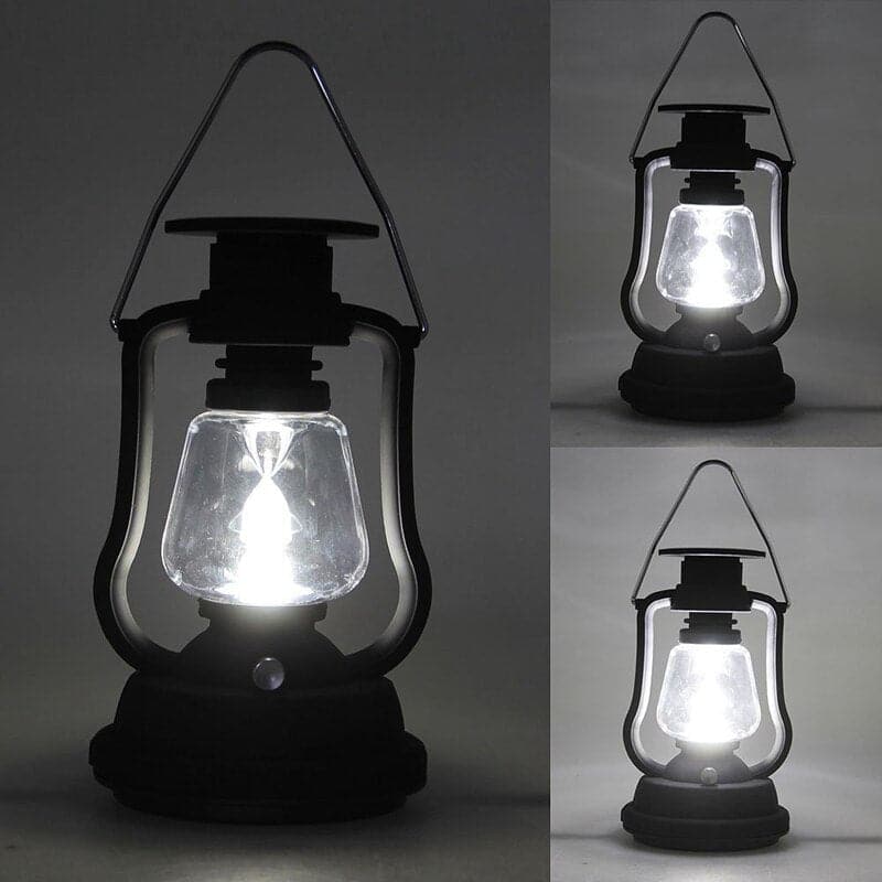 Luz Solar Recargable Estilo Vintage Lámpara De Aceite