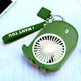 Llavero Mini Ventilador Dinosaurio Portátil Recargable USB Escritorio 88116