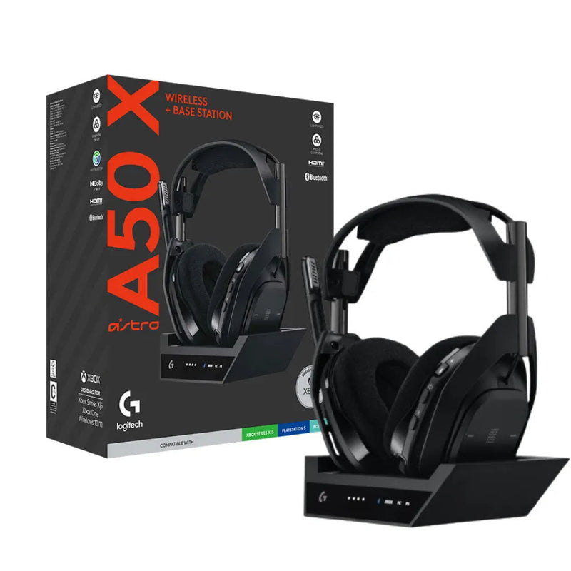 Diadema Gamer Logitech LIGHTSPEED A50 X Inalámbrica Black