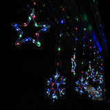 Luces Led Estrellas y Copos 260 Luces 3m Navidad Multicolor 1628