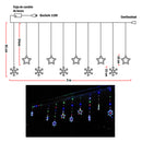 Luces Led Estrellas y Copos 260 Luces 3m Navidad Multicolor 1628