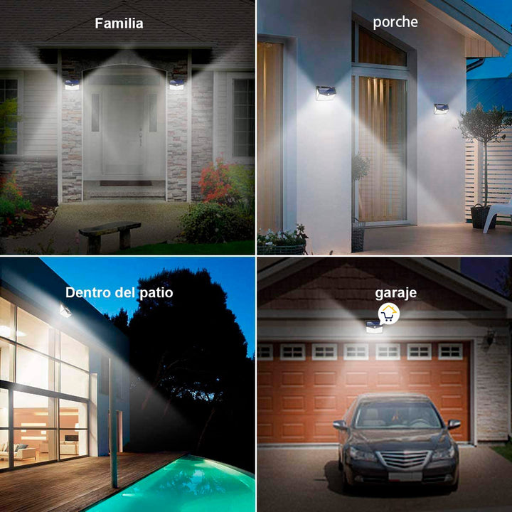 Luz de Emergencia Lámpara Sensor de Movimiento Recarga Solar CL162