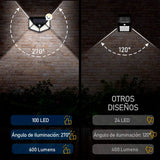 Luz de Emergencia Lámpara Sensor de Movimiento Recarga Solar CL162