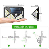 Luz de Emergencia Lámpara Sensor de Movimiento Recarga Solar CL162