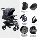 COCHE ESTÁNDAR MFC-14 NEGRO BEBESITOS