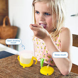 VASO ENTRENADOR PARA BEBÉ CON DISEÑO DE DINOSAURIO 300ML 35157-9 MUNBE